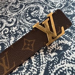 Louis Vuitton LV Initiales Reversible Belt Monogram Canvas and Leather